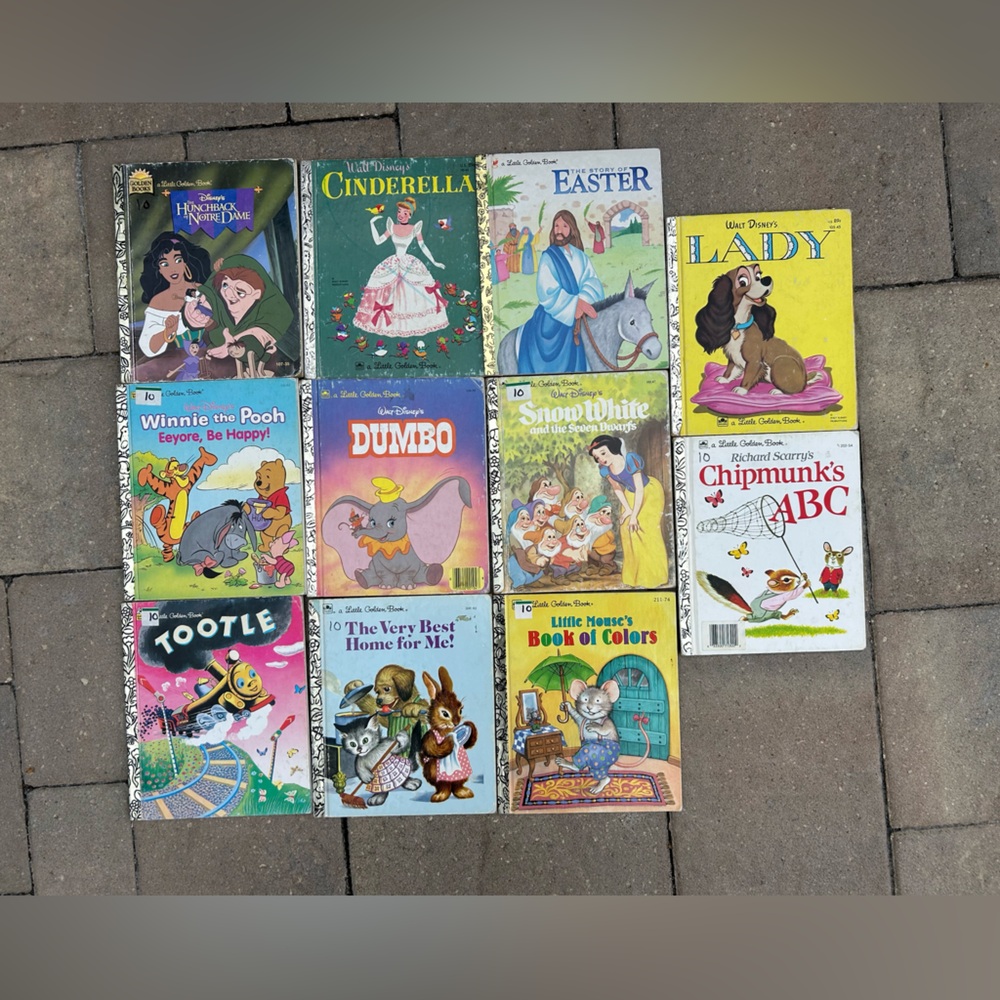 (11) Vintage Little Golden Books Lot Bundle